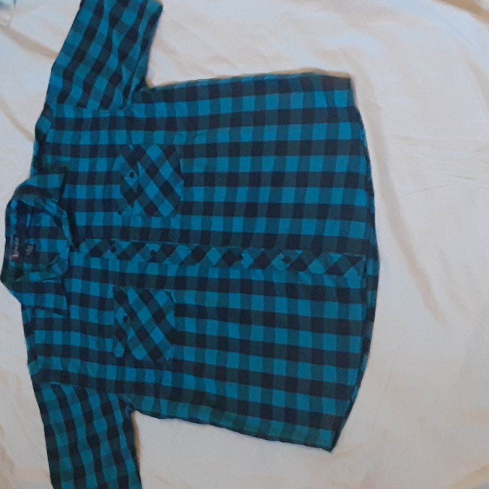 STREET RULES BLUE AND BLACK PLAID SKIRT, SIZE XL